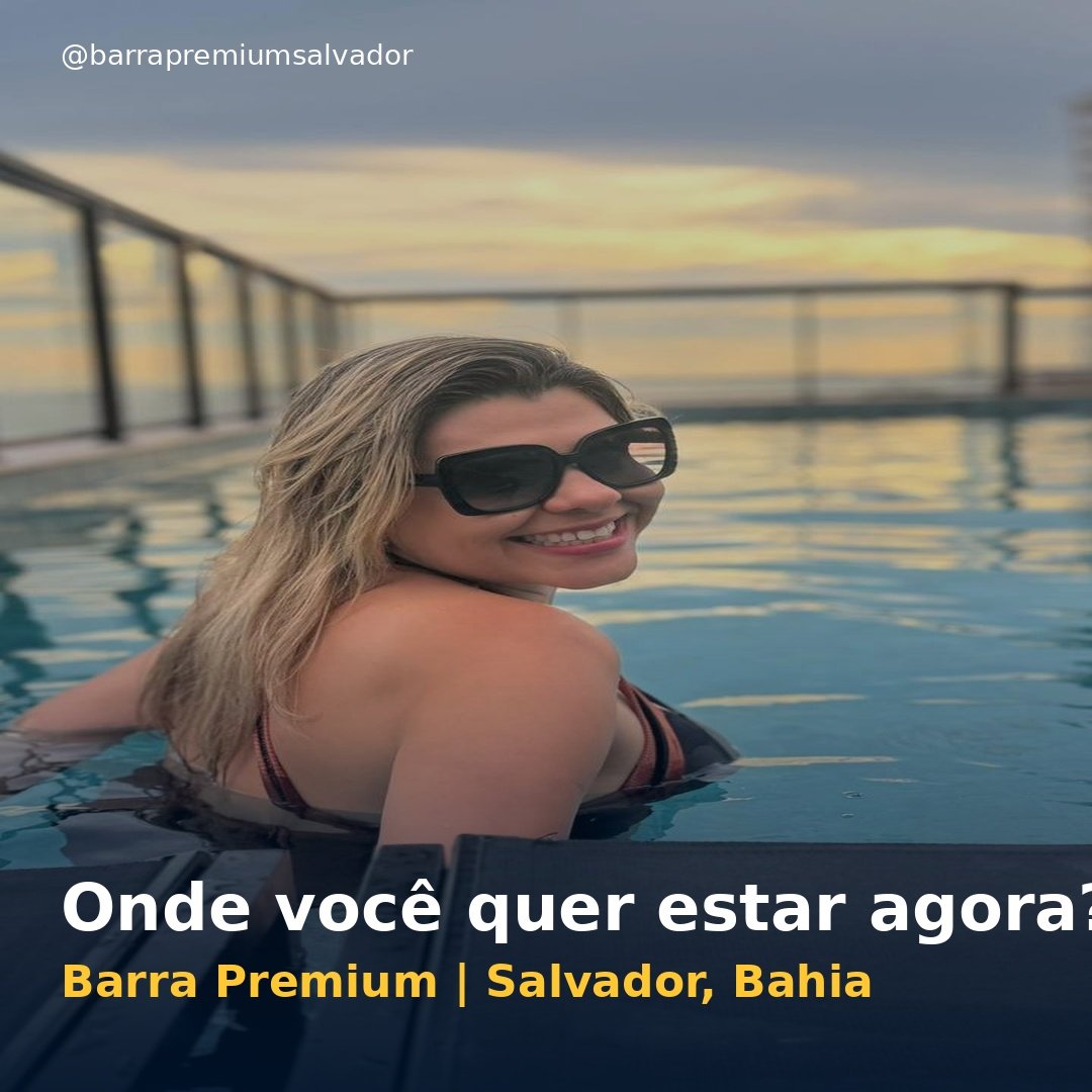 Piscina infinita ao pôr do sol no Barra Premium